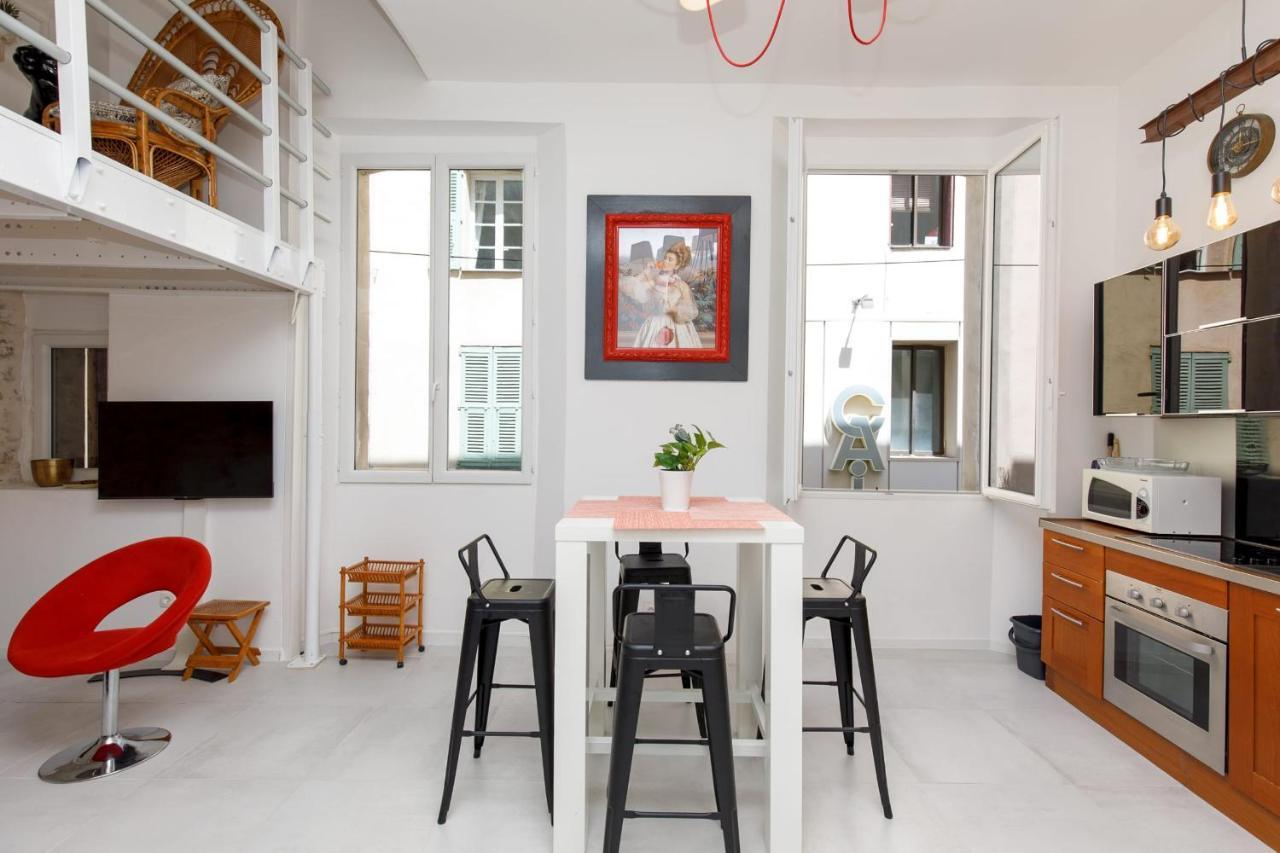 Superb Air-Conditioned Loft In The Heart Of Viel Antibes Lejlighed Eksteriør billede